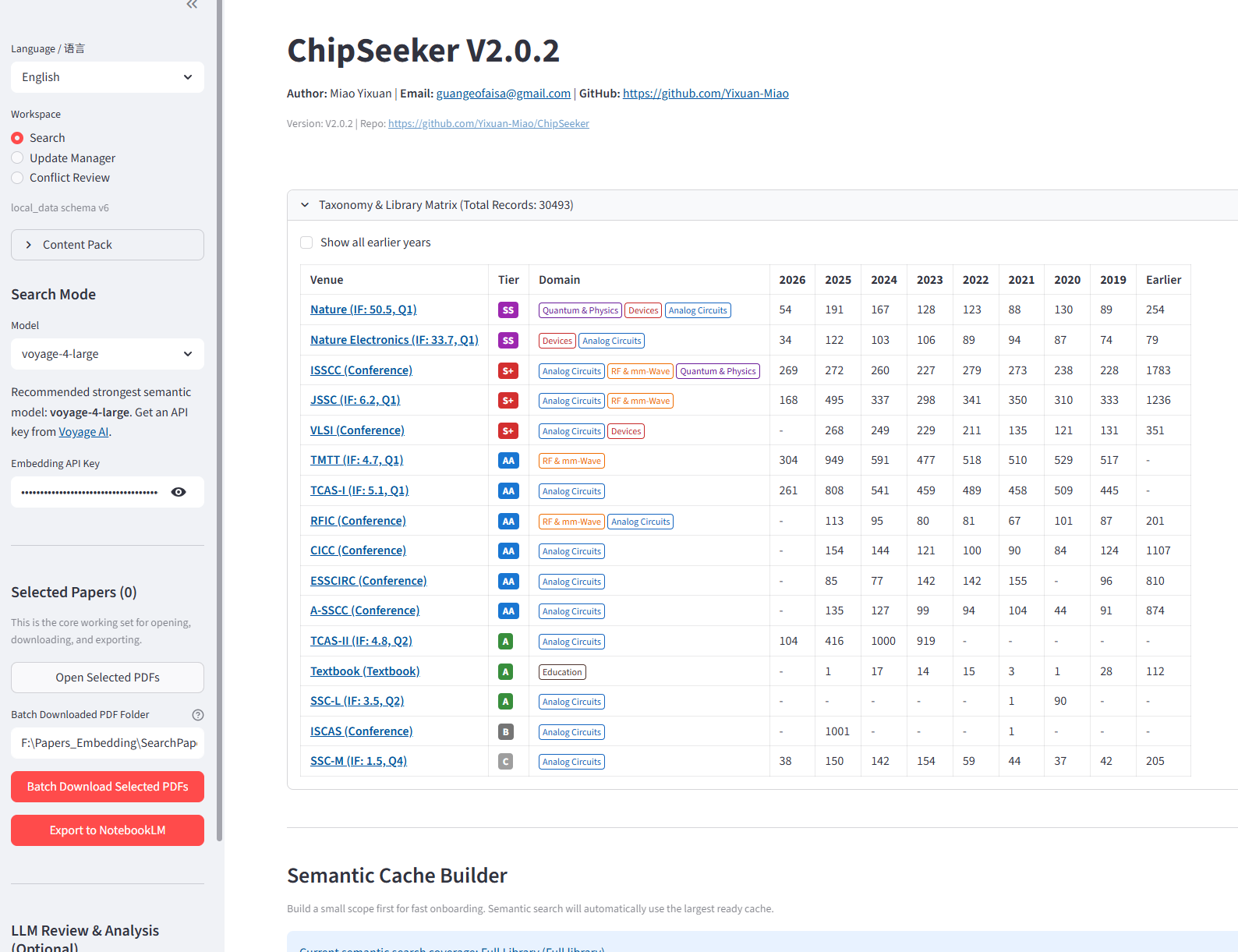 ChipSeeker full app screenshot